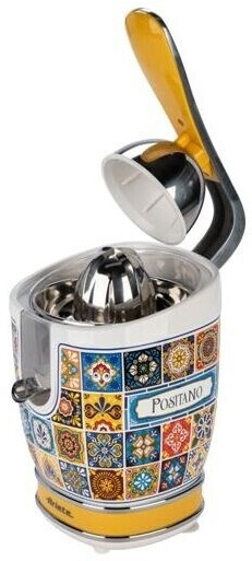 آب مرکبات گیری آریته ایتالیا مدل Ariete Positano 413/0P | سفید با طراحی سنتی کاشی مدیترانه‌ای | عملکرد خودکار